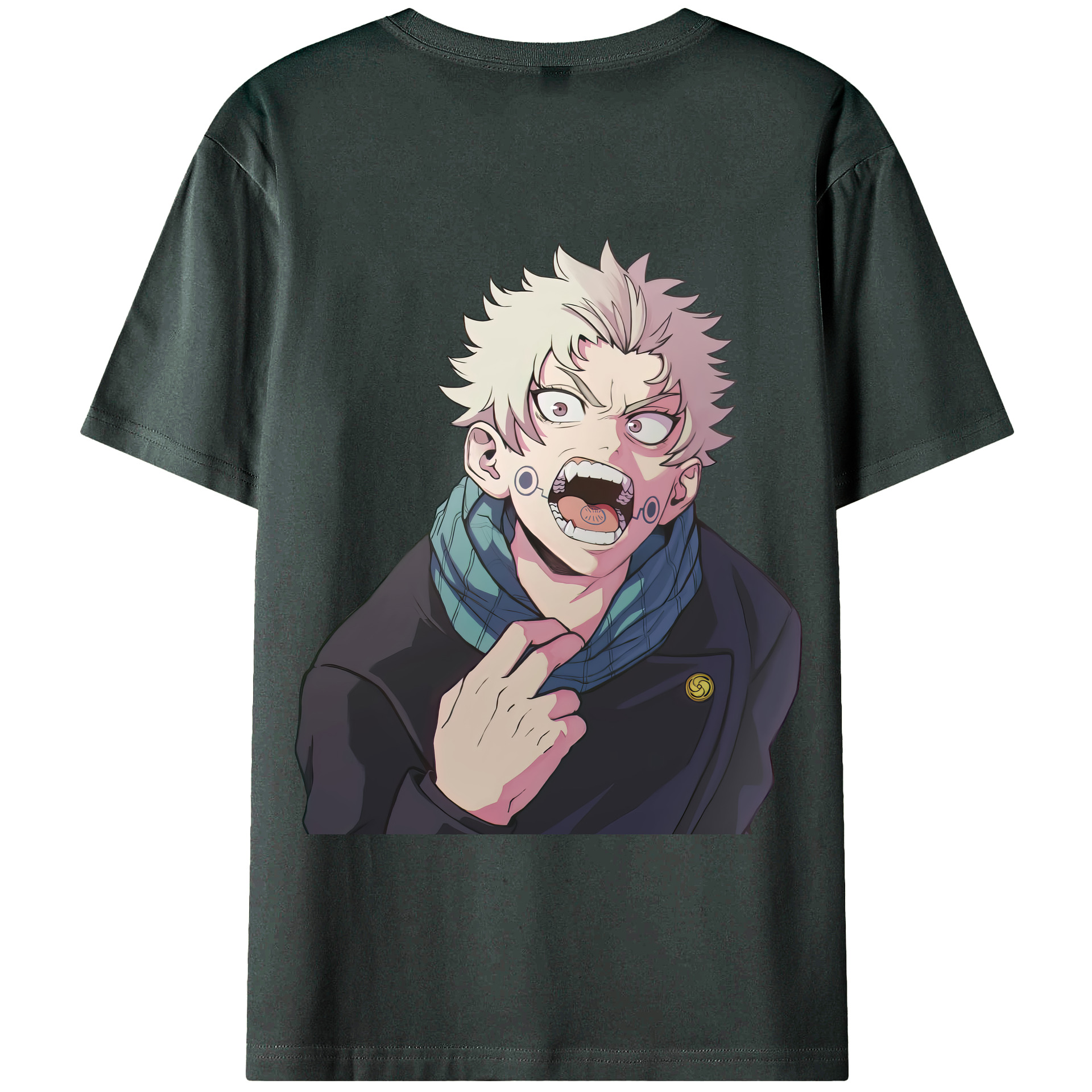 （画像用） 呪術廻戦 Jujutsu Kaisen 綿100％ メンズ半袖Tシャツ（バックプリント） 通気性